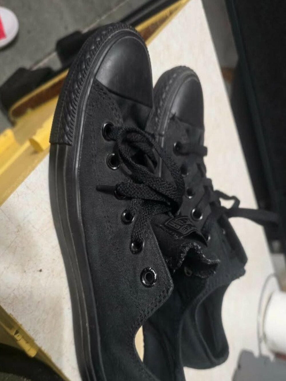 Converse Chuck Taylor All Star Low Top Monochrome Black Sneakers Size Women's 7